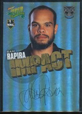 2010 NRL Select Champions Impact Signature Card #IS58 Sam Rapira Warriors