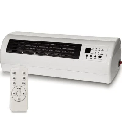  2kw Electric Over Door Warm Air Curtain Fan Wall Heater Remote Control Plug in - Image 1 of 4