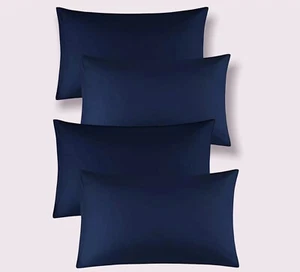 4 kt Standard/Queen Kissenbezüge, 21 x 30 Zoll, NUR BEZUG, Dämmerungsblau, Marineblau - Bild 1 von 6