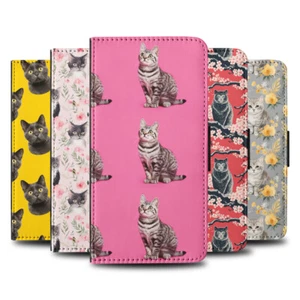 FUNDA ABATIBLE PARA SAMSUNG GALAXY|LINDA BRASILEÑA PELO CORTO GATITO PATRÓN GATO #A1 - Imagen 1 de 36