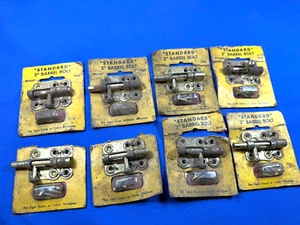 8 pernos de barril Shelby C.1958 sin usar, tarjetas de exhibición originales, guardianes y tornillos - Imagen 1 de 13