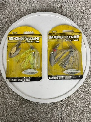 Lote de 2 Booyah Bait Co Mini Shad Hoja basculante frontal Spinnerbait 3/16oz Foto 1 de 4