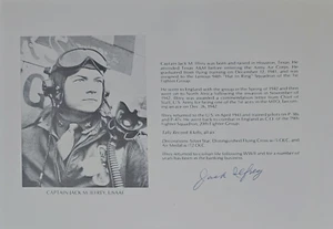 Jack Ilfrey USAF firmato 8x10 bio foto P-38 7.5V 94thFG WWII Fighter Ace - Foto 1 di 2