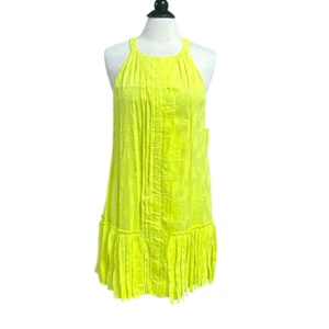 Jessica Simpson Women’s Yellow Halter Dress Size 12 NEW - Picture 1 of 7