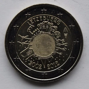 LUXEMBURG 2€ Euro gemeinsame Gedenkmünze 2012 - Zehn Jahre Euro TYE - Bild 1 von 1