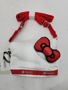 NEW LeSportsac Hello Kitty 50th Kawaii White Shoulder Crossbody Bag Sanrio Red - Picture 1 of 8