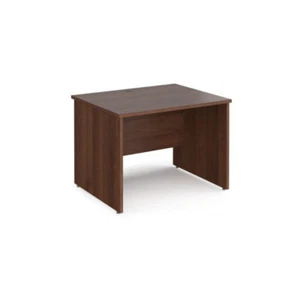 Maestro 25 straight desk 800mm deep - panel end leg - Walnut - 1000 - Picture 1 of 5