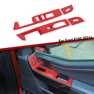 Inner Front Door Window Lift Panel Switch Trim Cover For Ford F150 2021-2022 Red - Bild 1 von 9