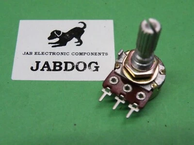 Alpha 16mm Panel mounted potentiometer pot. 6mm splined shaft 1M Linear 9g GU12 - Image 1 of 4