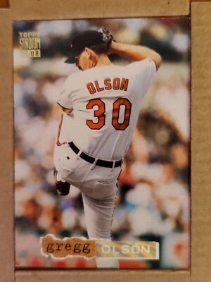 1994 Topps Stadium Club Former Rookie Of The Year Greg Olson Baseball Card #196 - Image 1 of 2