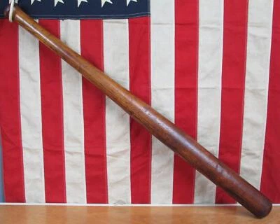 Vintage 1900s Antique Wood Town Baseball Bat Hand Turned Homemade 35" Folk Art - Image 1 of 4