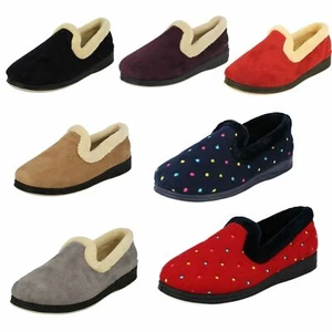 Pantofole da donna in memory foam ampia vestibilità slip on tessuto morbido comfort riposo - Foto 1 di 10