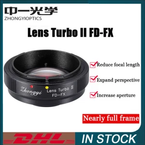 Zhongyi Lens Turbo II FD-FX Adapter for Canon FD mount Lens to Fuji XH1 XT3 XT20 - Picture 1 of 6
