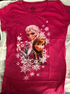 Rosa Anna und Elsa Schneeflocke T-Shirt, Junior Large - Bild 1 von 6