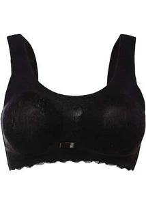 Neu Seamless Bralette Spitze Gr. XL Schwarz Unterwäsche Bra BH Oberteil Dessous - Bild 1 von 1