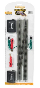 Bachmann 44876 EZ-Track #6 Single Crossover Turnout Right w/Silver Rails N Scale - Picture 1 of 1