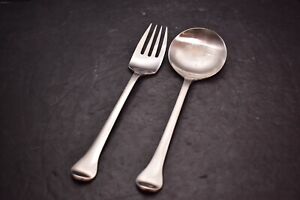 Dansk KOBENHAVN 1 Serving Spoon + 1 Fork 10" Stainless Silverware Flatware KOREA