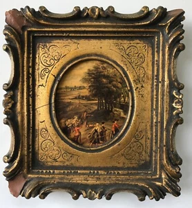 Vtg Peter Paul Rubens Art Print Peasants Return from the Harvest 6x6 Frame Italy - Picture 1 of 9