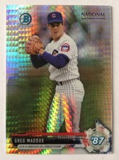2017 BOWMAN CHROME GREG MADDUX NATIONAL CONVENTION REFRACTOR BNR-GM