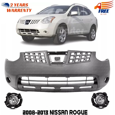 Kit de montaje de cubierta de parachoques delantero fascia y luz antiniebla para Nissan Rogue 2008-2013 Foto 1 de 4