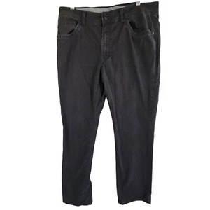 GH Bass & Co 34x27 Groundwork Canvas Pants Straight Leg Black Stretch Workwear - Picture 1 of 15