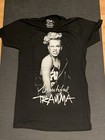 P!NK OFFICIAL 2018 BEAUTIFUL TRAUMA TOUR DATES IRIDESCENT GLOW T-SHIRT RARE PINK