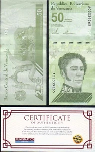 VENEZUELA 50 DIGITAL (50 Digitales) 2021 - QTY 1 Pc CIRCULATED COA - Picture 1 of 1