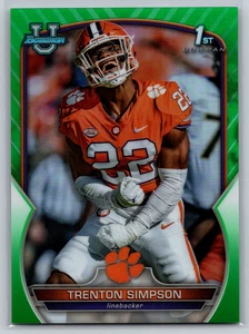 Trenton Simpson 2022 Bowman University Chrome 1st Green Refractor /99 #45 - Picture 1 of 2