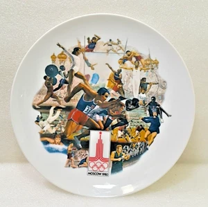 Vintage 1980 Moscow Summer Olympics Games Commemorative Plate ~ Flawless - Picture 1 of 3