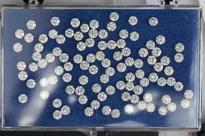 Diamante blanco natural de 1 quilate de 2 mm, 30 piezas corte redondo VVS1 grado D04 certificado Foto 1 de 4