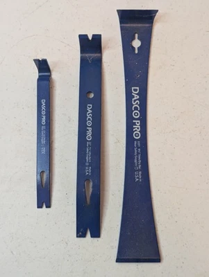 Juego de 3 piezas Dasco 2231 9,5" Trim/Prye Bar 227 7,5" Ultra Bar II 222 5,5" LiL Pro Foto 1 de 4