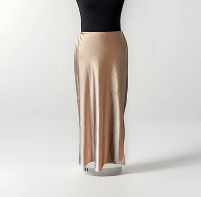 OLD NAVY Satin Midi Skirt Side Slit Women’s XS Professional Minimalist Capsule - Image 1 of 4