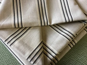 Ian Mankin fabric remnant   100%. Cotton 120 cm x 138 cm Henley stripe - Picture 1 of 4