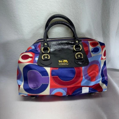 Coach Madison Graphic Op Art Resort Sabrina Satchel - Image 1 of 4