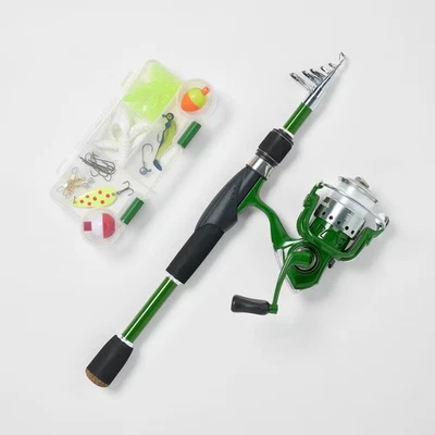 Adult Spinning Telescopic Conventional Fishing Rod and Reel Combo - Embark - Image 1 of 3