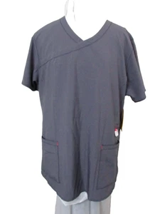 New - CARHARTT Cross-Flex Scrub Shirt in Grey Size 2X Short Sleeve NWT - Picture 1 of 5