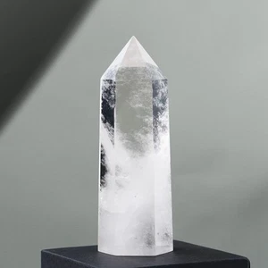 Large Clear Quartz Healing Crystal Wand 4.72"-5" Natural Crystal Tower 6 Face... - Picture 1 of 7