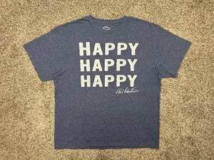 Duck Commander T-Shirt Men Sz XL ‘Happy’ Heather Blue Phil Robertson Doubl Side - Picture 1 of 7