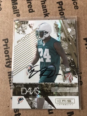 2009 Donruss Rookies & Stars Longevity Autographs RC SP /150 Vontae Davis Innini - Image 1 of 2
