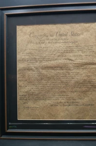 VTG Print Congress of the United States Bills of Rights 12 Articles Framed - Picture 1 of 10