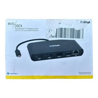 CalDigit Thunderbolt 3 Mini Dock Dual HDMI 2.0 USB 3.0 USB 2.0 Gigabit BRAND NEW - Image 1 of 3