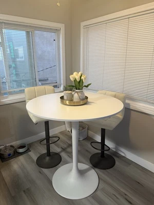 Ikea Docksta Dining Table with 2 Chairs From Ashley Furniture - Image 1 of 4