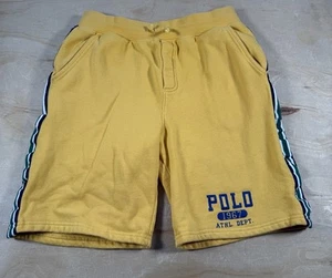 Polo Ralph Lauren Boys Yellow Logo Print Drawstring Shorts Size large 14-16 - Picture 1 of 8