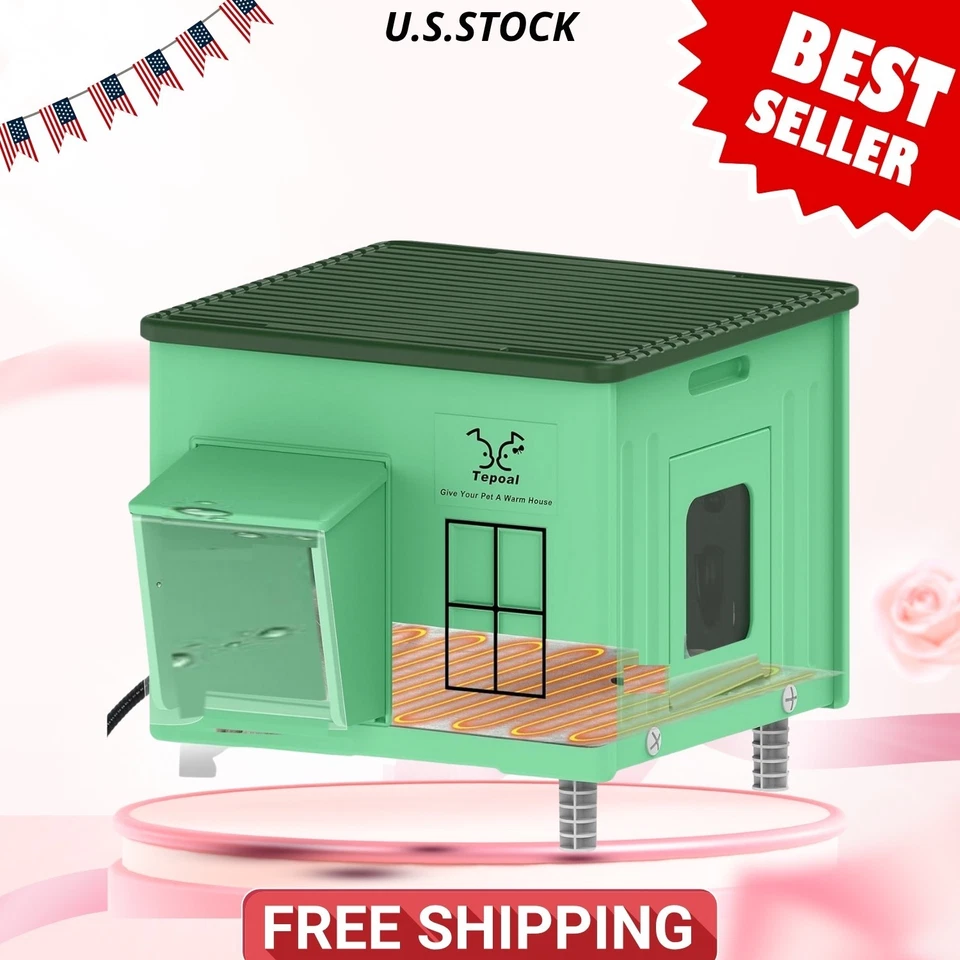 100% Waterproof & Weatherproof Heated Cat House for Outside, Fully Insulated - Image 1 of 4