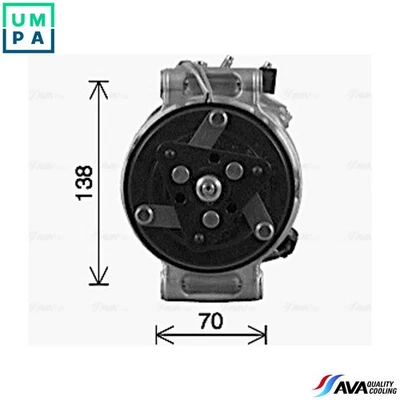 COMPRESSOR AIR CONDITIONING AUAK341 FOR LAND ROVER DISCOVERY/IV/VAN RANGE/SUV - Image 1 of 4