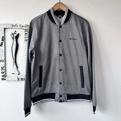 Chaqueta Bomber Ben Sherman The Original Gris Espiga Para Hombre Nueva con Etiquetas Talla S Foto 1 de 4