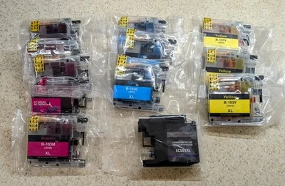 Printer Ink For Brother LC103 LC101XL MFC-J245 MFC-J470DW MFC-J475DW 12 Cartridg - Image 1 of 4