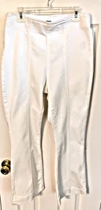 INC Intl Concepts Womens Sz 4 White Curve Denim Crop Flared Jeans Y2K Pull Up - Picture 1 of 8