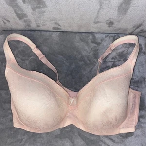 Sujetador Cacique Ligeramente Forrado Cobertura Completa Talla Grande Rosa Encaje Ajustable 42DDD/42F - Imagen 1 de 10