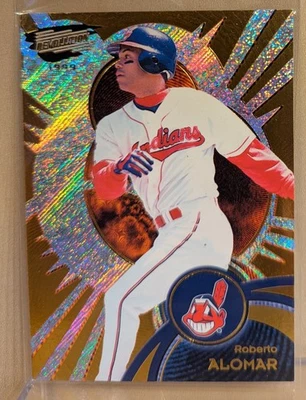 1999 Pacific REVLOUTION #41 Roberto Alomar Indians HOF RARE GOLD SHIMMER FOIL - Image 1 of 2